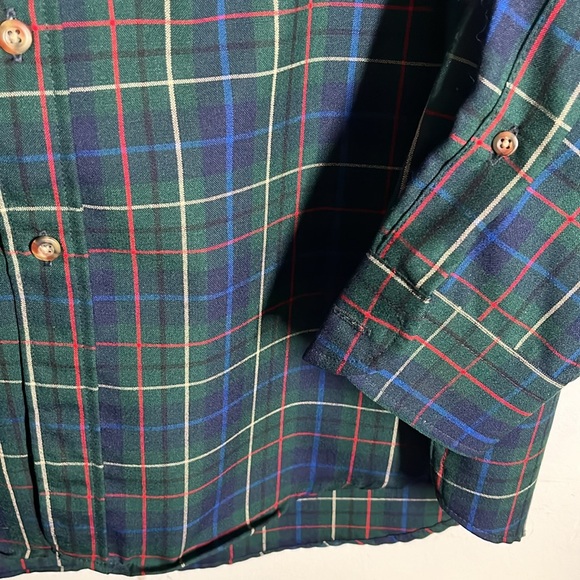 Pendleton Sir Pendleton Button Down Sz Large Wool Shirthirt - Picture 6 of 7